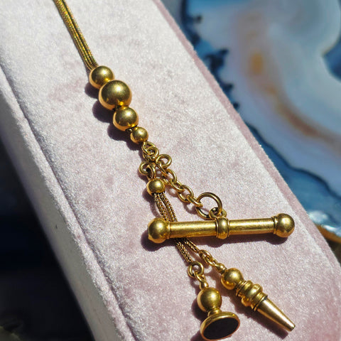 18k Antique Watch Chain Necklace | Indulgems | Antique Revival