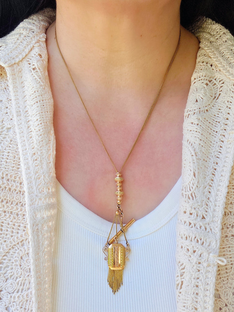 18k Gold Antique Watch Chain Necklace | Indulgems | Antique Revival