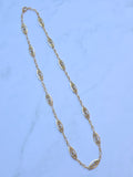 18k Solid Gold Antique French Filigree Chain Necklace 19" | Indulgems