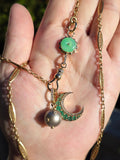 3-part Connector with Burmese Jadeite Donut | Indulgems