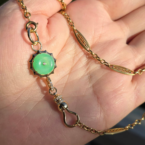 3-part Connector with Burmese Jadeite Donut | Indulgems