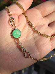 3-part Connector with Burmese Jadeite Donut | Indulgems