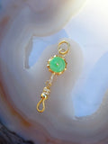 3-part Connector with Burmese Jadeite Donut | Indulgems