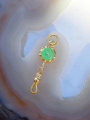 3-part Connector with Burmese Jadeite Donut | Indulgems
