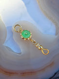 3-part Connector with Burmese Jadeite Donut | Indulgems