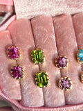 14k Yellow Gold Collette Bezel Gemstone Stud Earrings | Indulgems