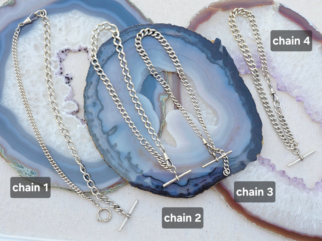 Antique Silver Watch Chain Necklace | Indulgems