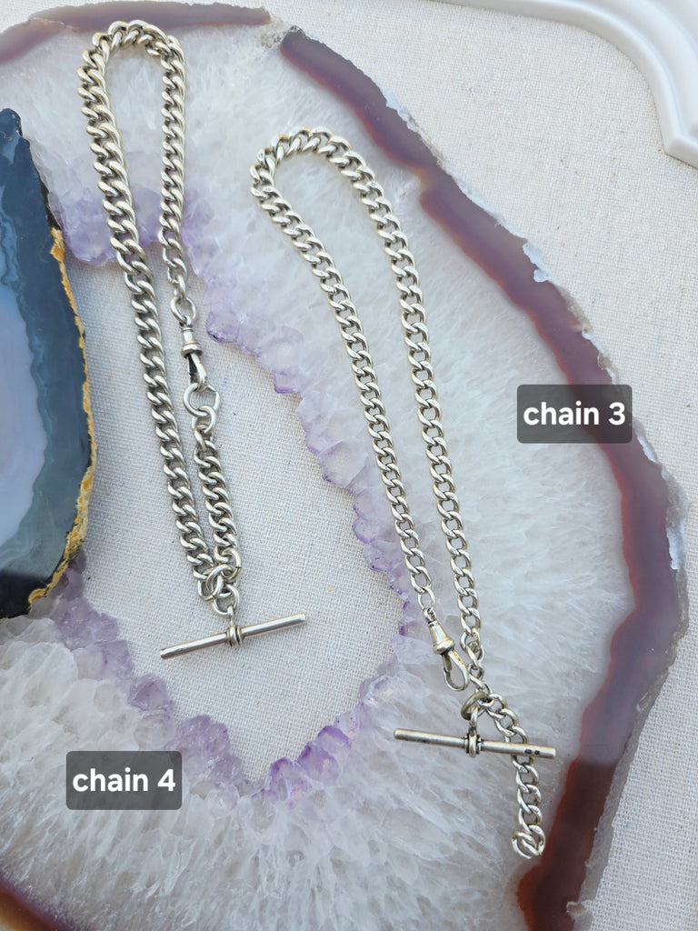 Antique Silver Watch Chain Necklace | Indulgems