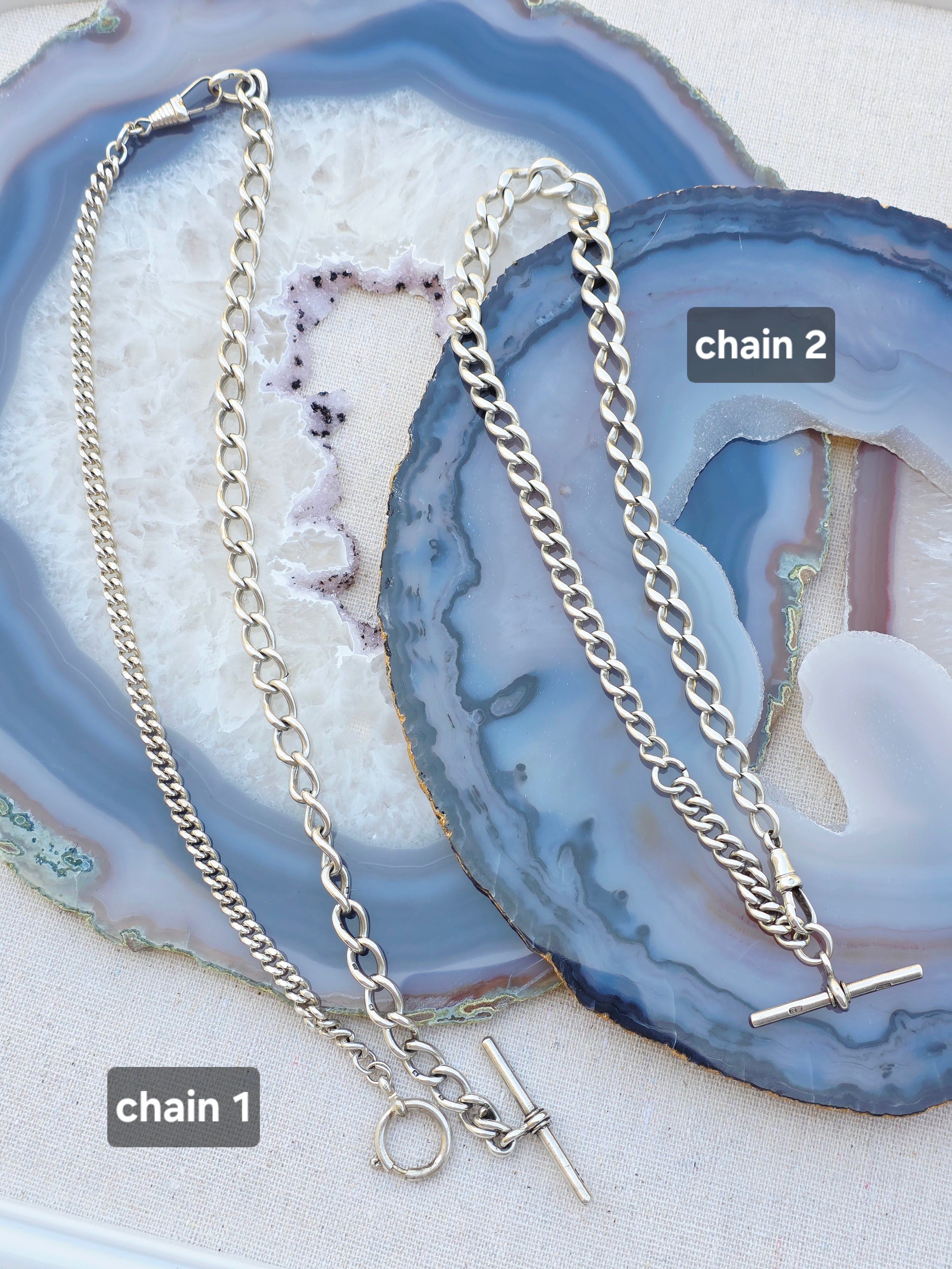 Antique Silver Watch Chain Necklace | Indulgems