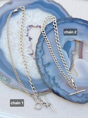 Antique Silver Watch Chain Necklace | Indulgems