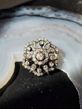 18k Gold & Silver Antique Diamond Brooch | Indulgems
