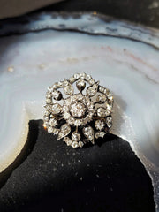 18k Gold & Silver Antique Diamond Brooch | Indulgems