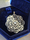 Antique Rose Cut Diamond Filigree Large Statement Pendant | Antique Jewelry | Indulgems | Designs in Real Gold