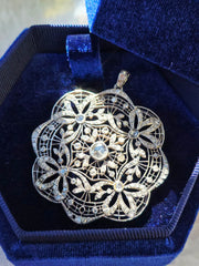 Antique Rose Cut Diamond Filigree Large Statement Pendant | Antique Jewelry | Indulgems | Designs in Real Gold