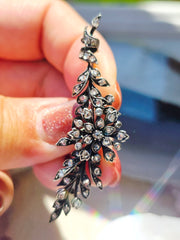 18K Yellow Gold & Silver - Antique Diamond Flower Bouquet Brooch | Indulgems | Designs in Real Gold