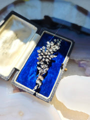18K Yellow Gold & Silver - Antique Diamond Flower Bouquet Brooch | Indulgems | Designs in Real Gold