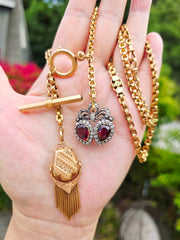 18k Solid Gold French Antique Medley Watch Chain Necklace | Indulgems | Antique Revival