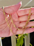 18k Solid Gold Antique French Watch Chain Necklaces | Indulgems