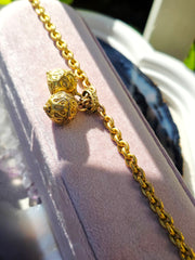 18k Yellow Gold Antique Multipurpose Chain with Large Ball Charms | Indulgems