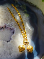 18k Yellow Gold Antique Multipurpose Chain with Large Ball Charms | Indulgems