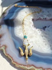 18k Yellow Gold Antique Flying Bird Necklace | Indulgems