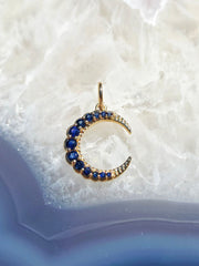 14k Yellow Gold Gemstone Charms in Ruby, Sapphire, Star & CrescentMoon | Indulgems