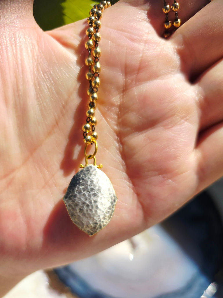 Opal Diamond 24K Gold Pendant