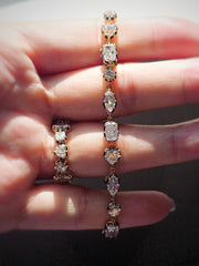 18k Solid Gold Mixed Shape Lab Diamond Bracelet | Indulgems | Symphony Collection