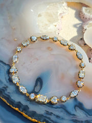 18k Solid Gold Mixed Shape Lab Diamond Bracelet | Indulgems | Symphony Collection