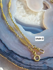 18k Solid Gold Antique Watch Chain Necklaces | Indulgems