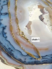 18k Solid Gold Antique Watch Chain Necklaces | Indulgems