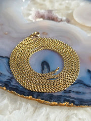 18k Solid Gold Antique Long Chain Necklace | Indulgems