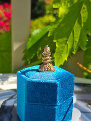 Antique 15K Yellow Gold Seal with intricate Citrine carving | Indulgems