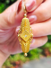 15K Gold Botanical Themed Diamond Accent Pendant | Indulgems | Antique Revival