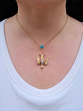 18k Yellow Gold Antique Flying Bird Necklace | Indulgems