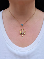 18k Yellow Gold Antique Flying Bird Necklace | Indulgems