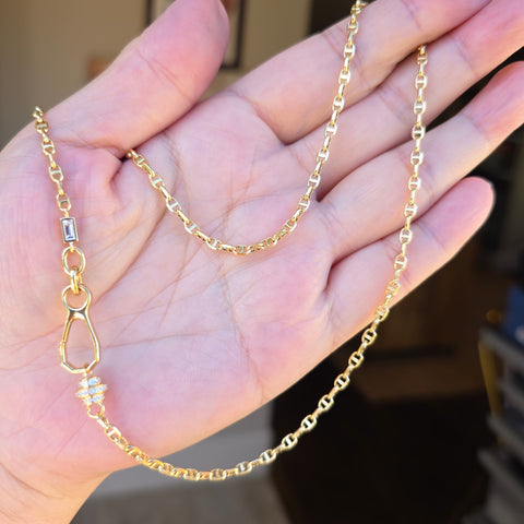 18k Yellow Gold Mariner Chain Necklace | Indulgems