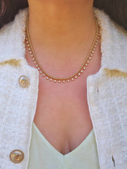 18k Yellow Gold Mimosa Necklace in Diamond Bubbles - Custom Order Deposit