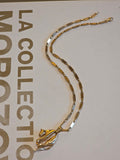 18k Solid Gold Golden Fleece Soft Panther Tab Link Chain Pendant Necklace | Indulgems