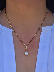 18k Solid Gold 2 Carat Lab-grown Diamond Solitaire Pendant | Indulgems | Belle Époque Collection