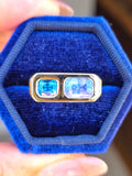 14k Yellow Gold Teal Lilac Sapphire Ring Size 8 | Indulgems | Duality