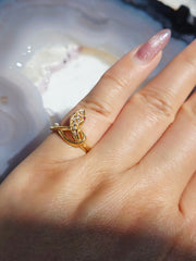 18K Solid Yellow Gold Antique Snake Ring with Diamond and Ruby Size 6.5 | Antique Jewelry | Indulgems | Designs in Real Gold