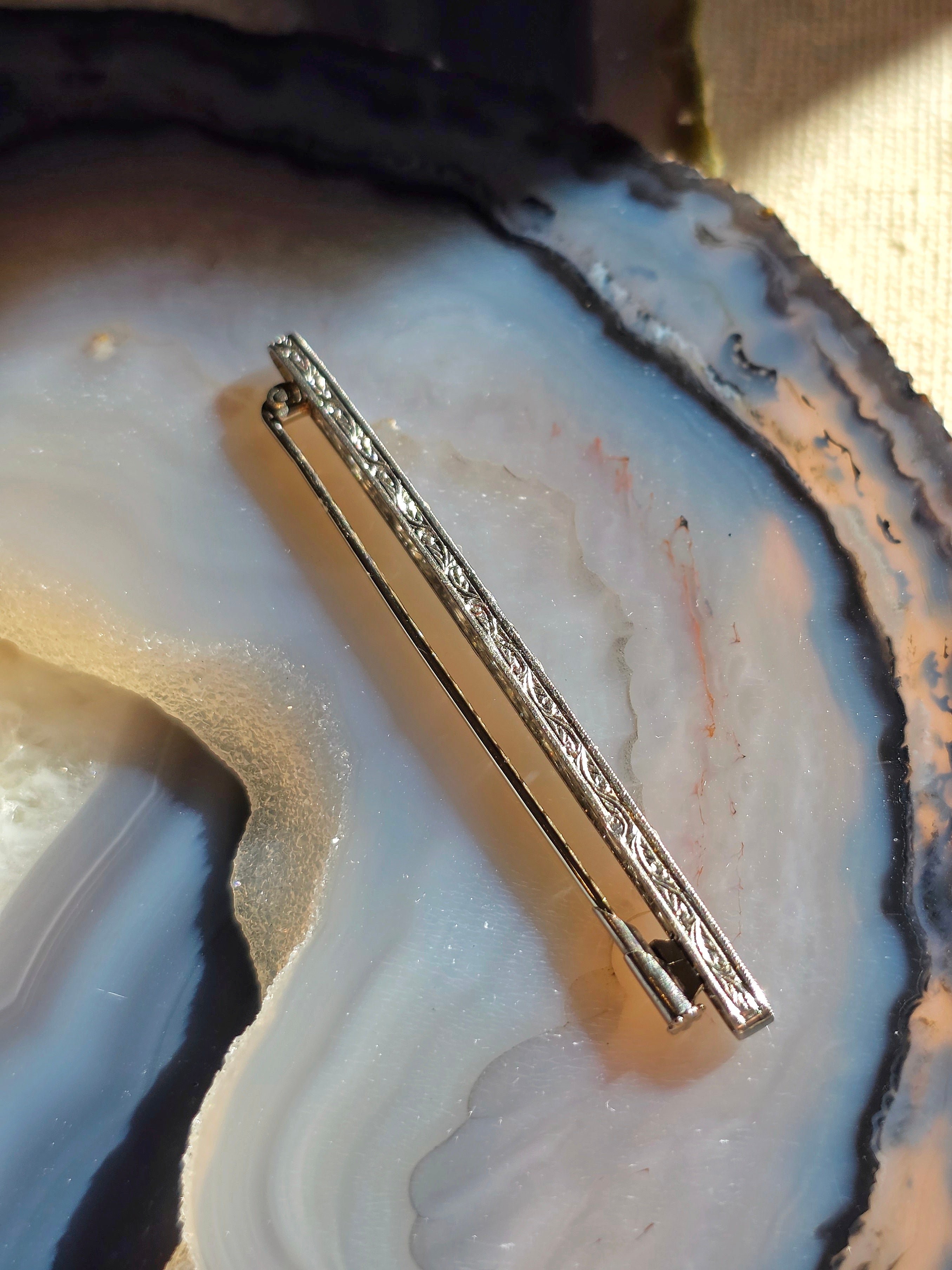 Platinum & 18k White Gold French Antique Old Cut Diamond Brooch | Indulgems