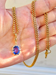 14k Yellow Gold 4.5 Carat Tanzanite Aurora Pendant | Indulgems