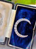 14k Gold Diamond Crescent Moon Brooch | Indulgems