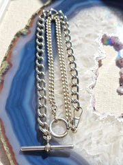 Antique Silver Watch Chain Necklace | Indulgems