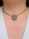 Antique 5 Carat Rose-cut Diamond Brooch Pendant in Silver | Indulgems