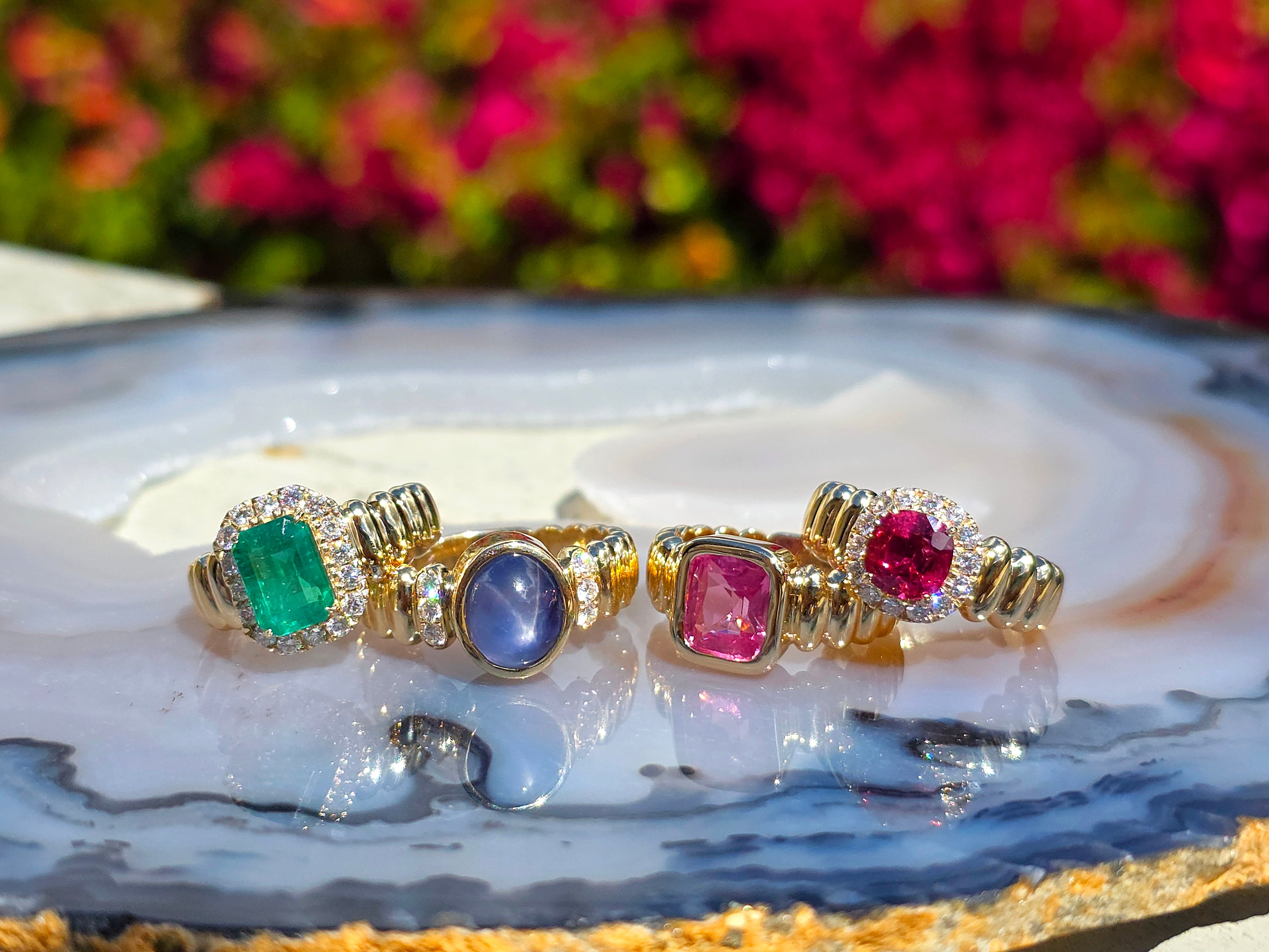 14k Yellow Gold 2.51ct Mahenge Spinel Pink Gemstone Ring Size 7 | Indulgems | Emma