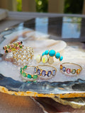 14k Yellow Gold Gemstone Stacking Ring | Indulgems | Designs in Real Gold