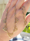 18k Solid Gold Antique French Filigree Necklace | Indulgems